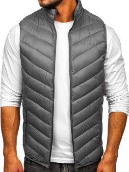 Gilet trapuntato da uomo grigio Bolf 13073