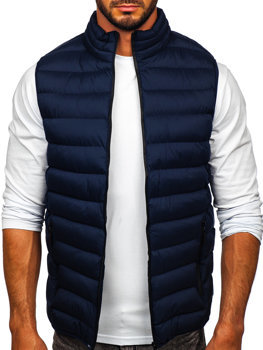 Gilet trapuntato da uomo blu Bolf 5M711