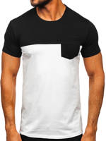 T-shirt senza stampa da uomo nera Bolf 14291 NERO