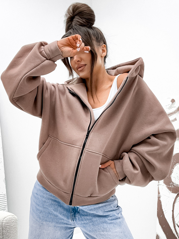 Felpa con cappuccio isolante a farfalla da donna cappuccino Bolf 821112