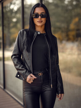 Donna Giacca in pelle Nero Bolf 11Z8210