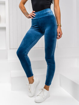 Donna Leggings in velluto Blu Bolf W5231