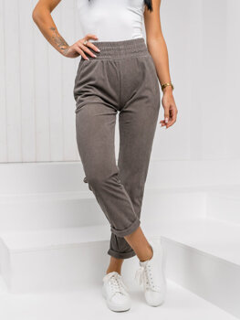 Donna Pantaloni a righe Grigio Bolf W7856