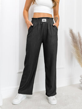 Donna Pantaloni wide leg Nero Bolf W7961