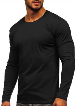 Longsleeve senza stampa da uomo nero Bolf 2088L