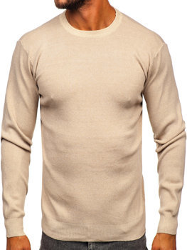 Maglione basic da uomo beige Bolf S8502