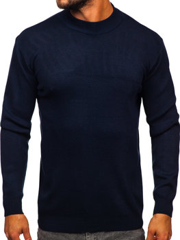 Maglione tipo lupetto basic da uomo blu Bolf S8563