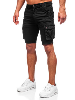 Pantaloncini corti cargo da uomo neri Bolf BB70012