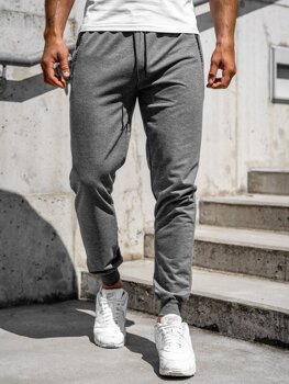 Pantaloni jogger da uomo grigi Bolf CE006