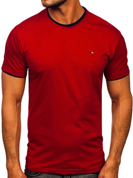 T-shirt da uomo bordò Bolf 14316