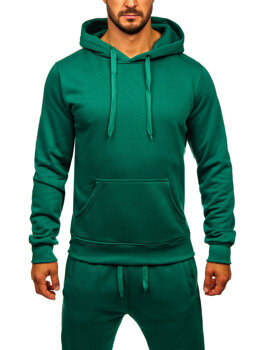 Uomo Completo sportivo con cappuccio Verde Bolf D003