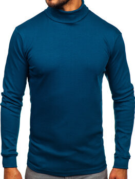 Uomo Maglione a collo alto basic Indaco Bolf 535