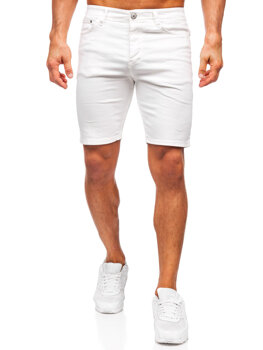 Uomo Pantaloncini in jeans Bianco Bolf 0354