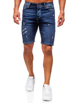 Uomo Pantaloncini in jeans Blu scuro Bolf 0438