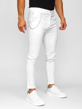 Uomo Pantaloni chino in tessuto Bianco Bolf 0059