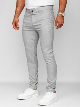 Uomo Pantaloni chino in tessuto Grigio Bolf 0041