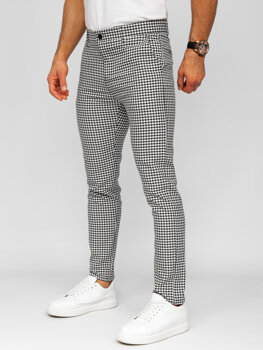 Uomo Pantaloni eleganti a quadri Nero Bolf 184143