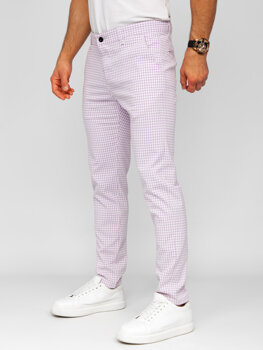 Uomo Pantaloni eleganti a quadri Viola Bolf 184143