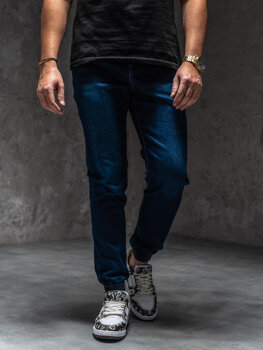 Uomo Pantaloni in jeans jogger Blu scuro Bolf 8168A1