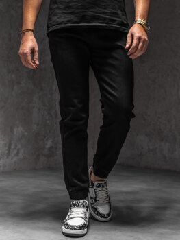 Uomo Pantaloni in jeans jogger Nero Bolf 8162A1