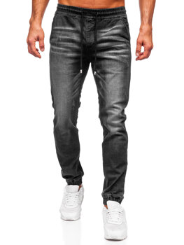 Uomo Pantaloni in jeans jogger Nero Bolf MP0135N