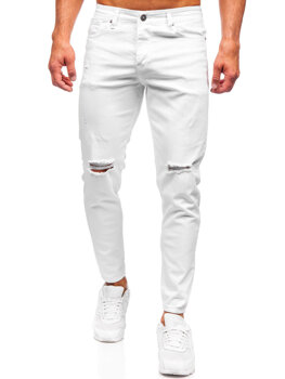 Uomo Pantaloni in jeans slim fit Bianco Bolf 5873