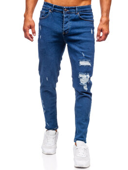 Uomo Pantaloni in jeans slim fit Blu scuro Bolf 6565