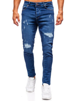 Uomo Pantaloni in jeans slim fit Blu scuro Bolf 6569-1