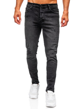 Uomo Pantaloni in jeans slim fit Nero Bolf 6498