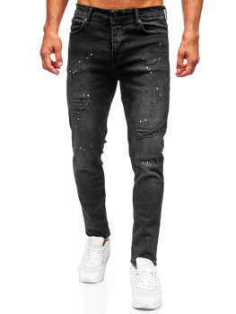 Uomo Pantaloni in jeans slim fit Nero Bolf 6530