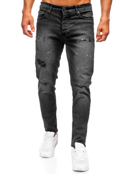 Uomo Pantaloni in jeans slim fit Nero Bolf 6533