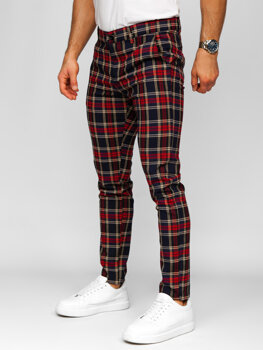 Uomo Pantaloni joggers a quadri Blu scuro Bolf 184165