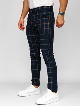 Uomo Pantaloni joggers a quadri Blu scuro Bolf 184177