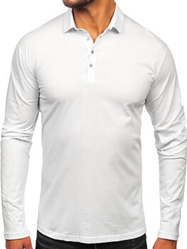 Uomo Polo in cotone a maniche lunghe Bianco Bolf 5119