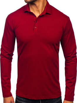 Uomo Polo in cotone a maniche lunghe Bordo Bolf 5119