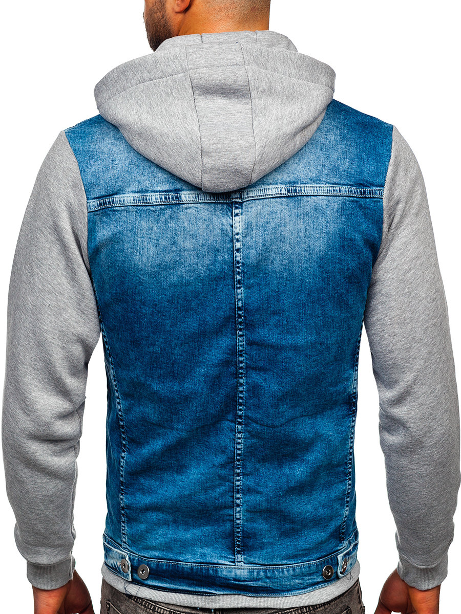 Giacca Jeans Donna, Giacca di Jeans da Donna con Cappuccio Giacca di Jeans  Bomber A Maniche Lunghe Lavata Blu Lavata con Bottoni Giacca Vintage in  Denim Corto Distressed Cappotto Primaverile Capispa 