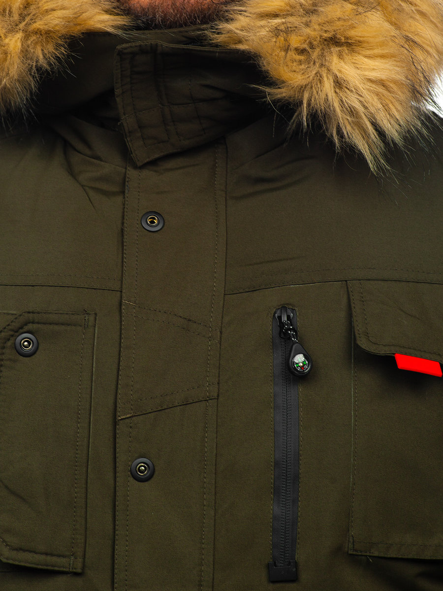 Giubbotto invernale tipo parka da uomo khaki Denley 5M791 KHAKI