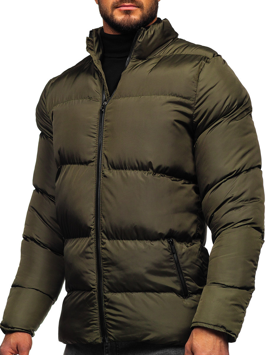 Giubbotto invernale trapuntato da uomo khaki Bolf 0025