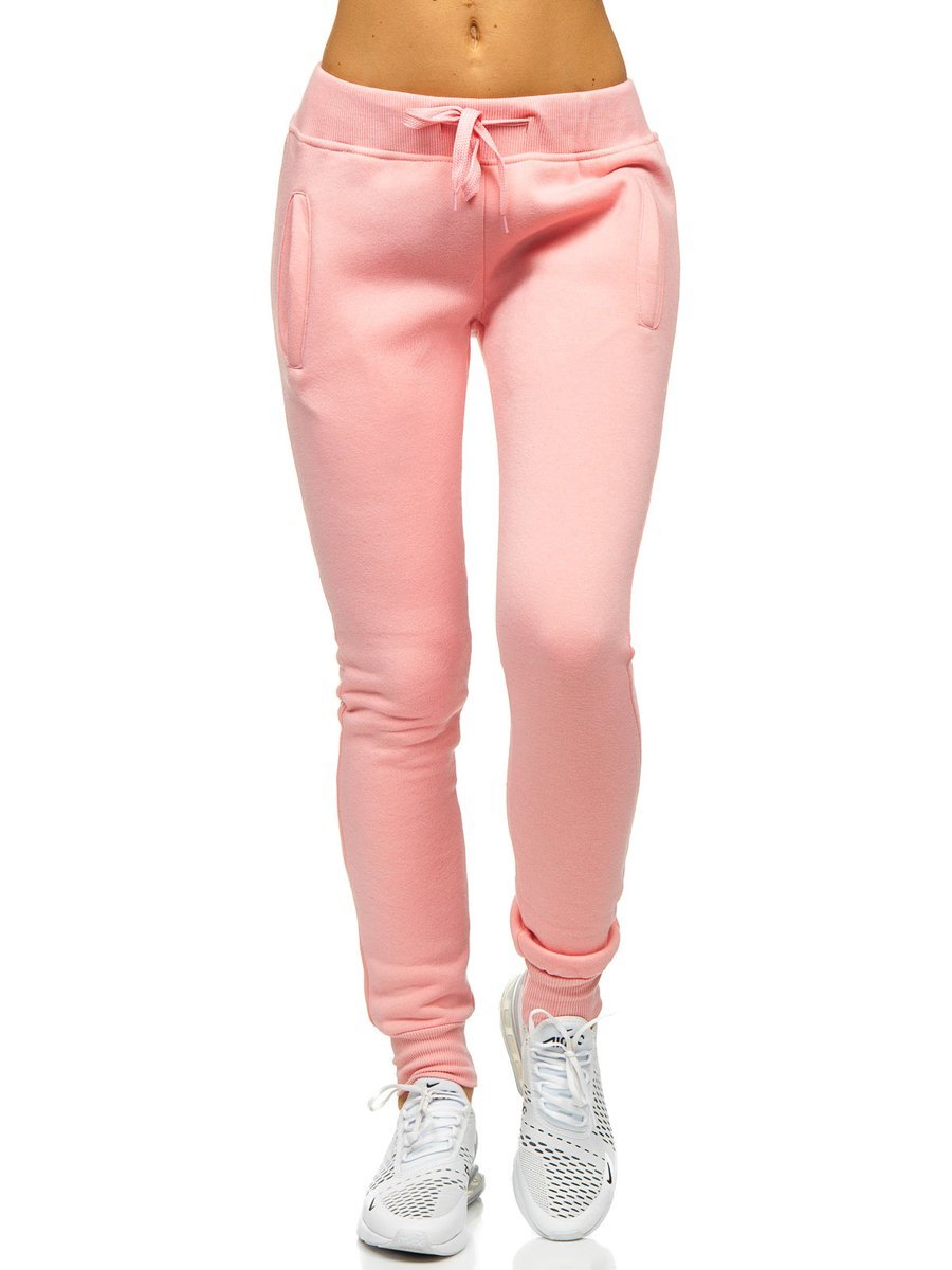 Pantaloni di tuta da donna rosa chiari Bolf CK-01-38B