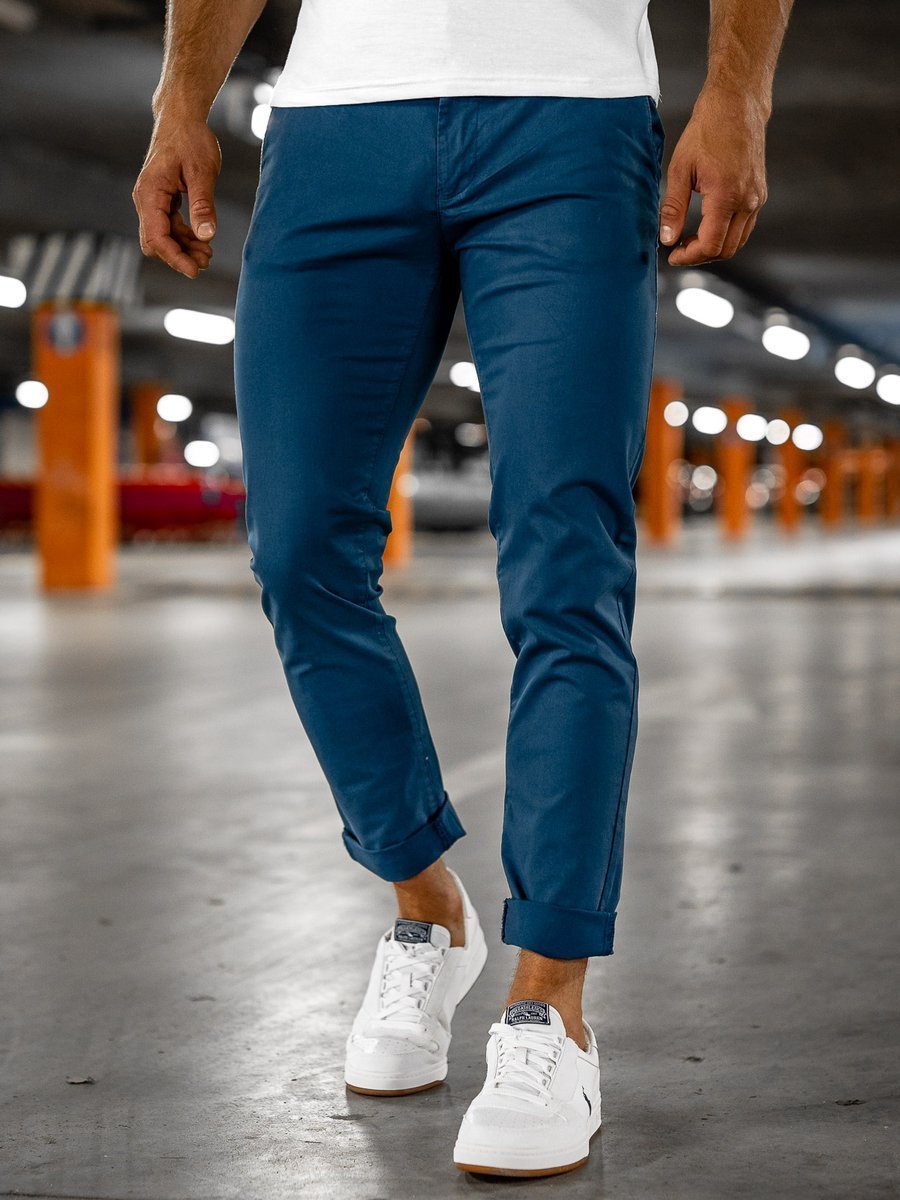 Pantalone chino in velluto Blu indigo da Donna