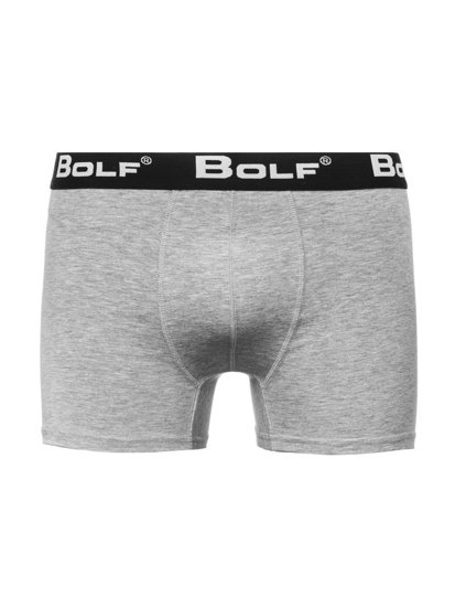 Boxer da uomo grigio-neri Bolf 0953-2P 2 PACK