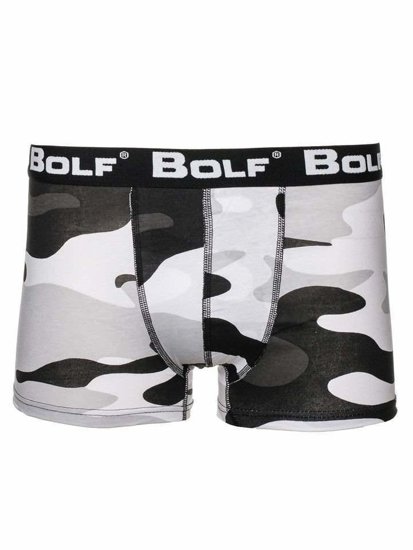 Boxer da uomo mimetico-nero-bianchi Bolf 0953-2