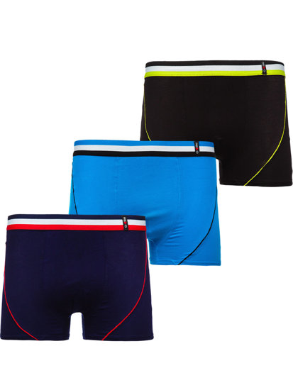 Boxer da uomo multicolore Bolf 1BE682V-3P 3 PACK