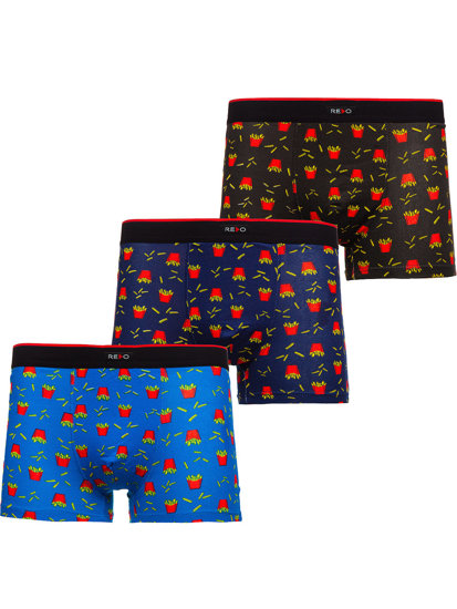 Boxer da uomo multicolore Bolf 1BE745-3P 3 PACK