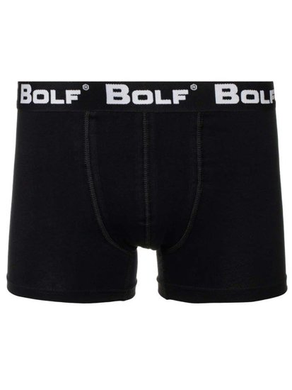 Boxer da uomo nero-bianchi Bolf 0953-2P 2 PACK