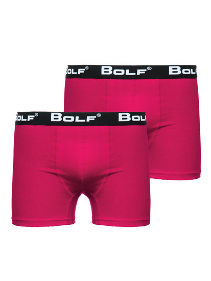Boxer da uomo rosa Bolf 0953-2P 2 PACK