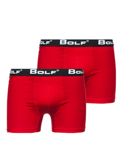 Boxer da uomo rossi Bolf 0953-2P 2 PACK