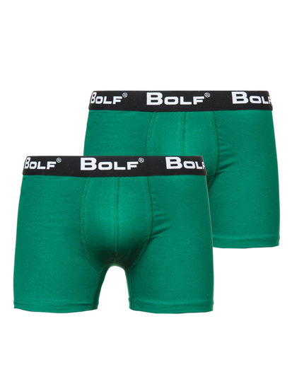 Boxer da uomo verdi Bolf 0953-2P 2 PACK