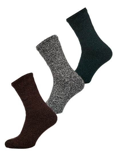 Calze termiche spesse invernali da uomo multicolore-4 Bolf A8990-2-3P 3PACK