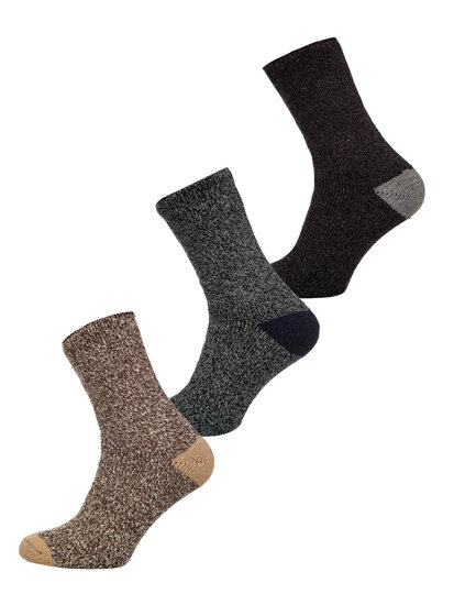 Calze termiche spesse invernali da uomo multicolore Bolf A8990-1-3P 3PACK